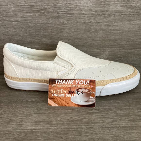 Vans Classic Slip-On Overply Sk8 Qtr Blanc De Blanc White Men's NWOB - Picture 3 of 8